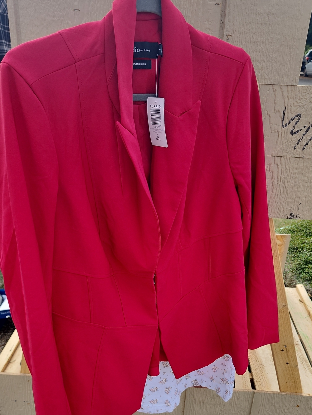 torrid Bright Pink Shawl Collar Blazer